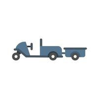 Cargo car icon flat vector. Airport support vector