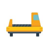 Airport bag machine icon flat vector. Ground support vector