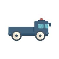 Airport truck icon flat vector. Ground support vector