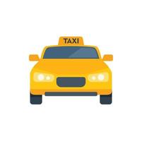 Taxi car icon flat vector. Airport transfer vector