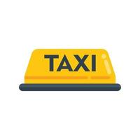 Taxi cab icon flat vector. Airport flight vector