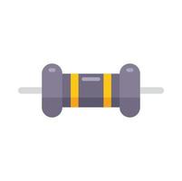 Resistor component icon flat vector. Electrical circuit vector