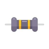 Resistor component icon flat vector. Electrical circuit vector