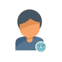 Flexible time icon flat vector. Office work vector