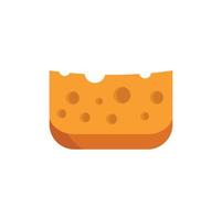 Cow cheese icon flat vector. Food production vector