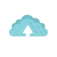 Cloud repost icon flat vector. Report chart vector