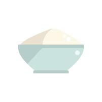 Milk soup icon flat vector. Cheese production vector