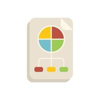 Segment icon flat vector. Market target vector