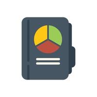 Chart folder icon flat vector. Market target vector