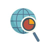 Global market icon flat vector. Target segment vector