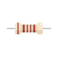 Power resistor icon flat vector. Electric circuit vector