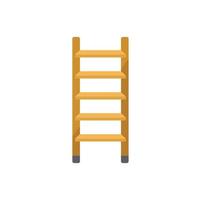 Safety ladder icon flat vector. Stair metal vector