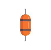 Board resistor icon flat vector. Electric circuit vector