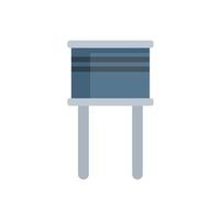 Industry resistor icon flat vector. Circuit resistance vector