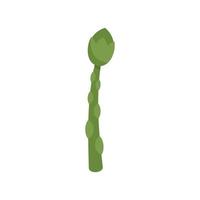 Spring asparagus icon flat vector. Vegetable plant vector