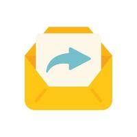 Mail report icon flat vector. Analysis chart vector