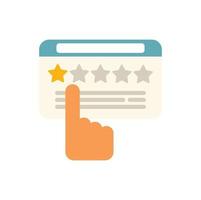 Star dislike icon flat vector. Social feedback vector