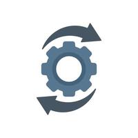 Redesign gear icon flat vector. Web ui vector