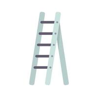 Rung ladder icon flat vector. Wood construction vector