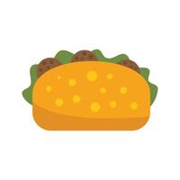Falafel sandwich icon flat vector. Cooking vegan vector