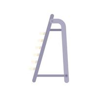 Metal ladder icon flat vector. Step construction vector