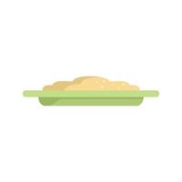 Celery mash potato icon flat vector. Boiled food vector