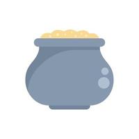 icono de puré de patata vector plano. cuenco cuchara