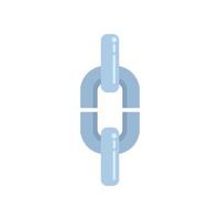 Digital chain icon flat vector. Web link vector