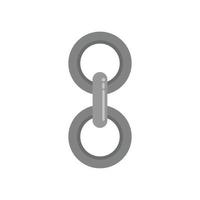 Chain object icon flat vector. Web link vector