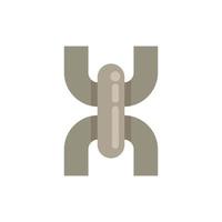 System chain icon flat vector. Web link vector