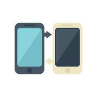 Phone redesign icon flat vector. Web ui vector