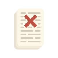 Fail dislike icon flat vector. Social media vector