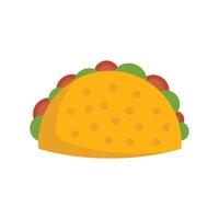 Cheese taco icon flat vector. Mexican food vector