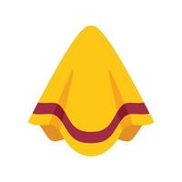 Soft towel icon flat vector. Tissue fabric vector