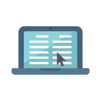 Laptop interaction icon flat vector. Business digital vector