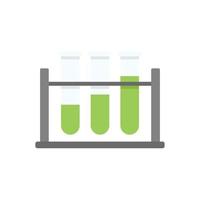 Test tube stand icon flat vector. Gmo food vector