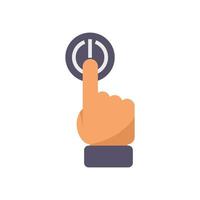 Turn off button icon flat vector. Business mobile vector