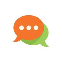 Chat network icon flat vector. Service people vector