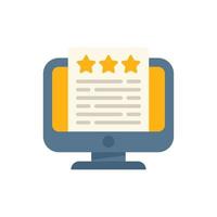 Feedback icon flat vector. Star review vector