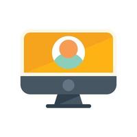Online review icon flat vector. Customer feedback vector