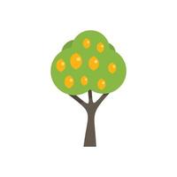 Lemon tree icon flat vector. Garden plant vector