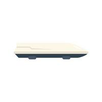 Car load box icon flat vector. Roof trunk vector