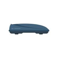 Car cargo box icon flat vector. Roof rack vector