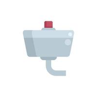 Toilet water tube icon flat vector. Pipe sewer vector