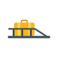 Roof bag rack icon flat vector. Car trunk vector