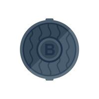 Construction manhole icon flat vector. City road vector