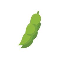 Gmo peas icon flat vector. Dna food vector