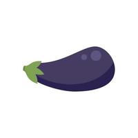 Gmo eggplant icon flat vector. Research test vector