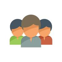 Group work icon flat vector. Business person vector