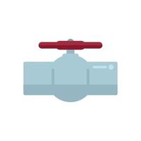 Water tap icon flat vector. Pipe sewer vector
